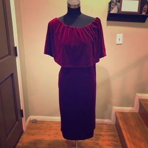 ASOS Club L Off the Shoulder Velvet Midi Dress 18